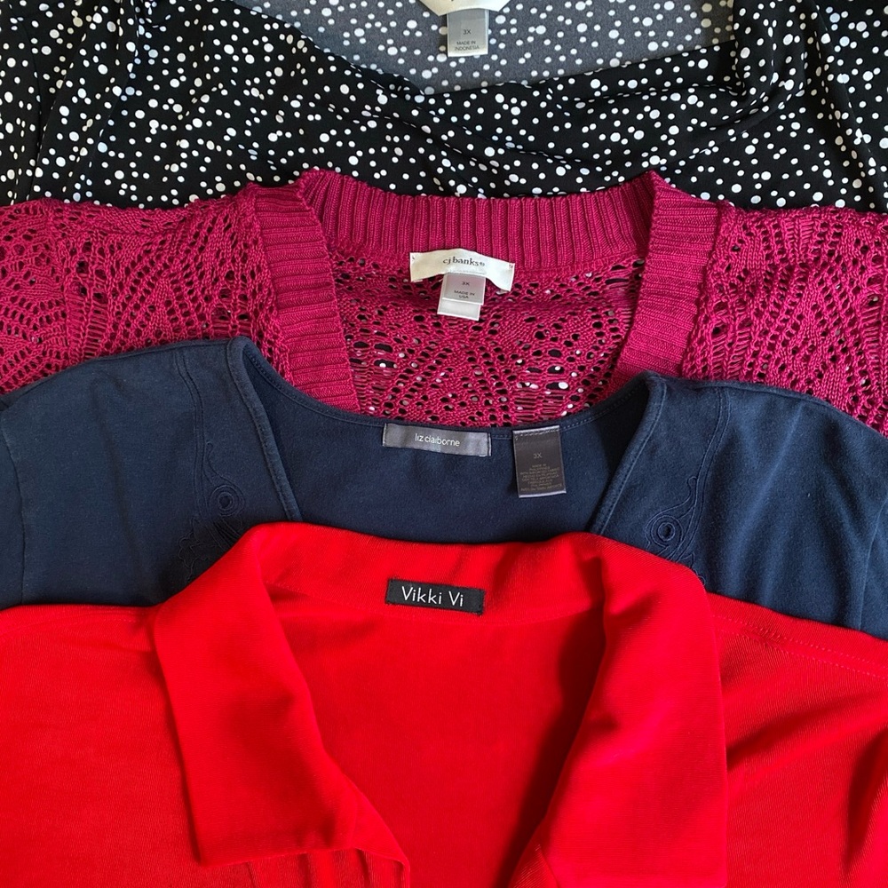 Lot Of 4! Women’s 3X Business Casual Vikki Vi Slinky CJ Banks Liz Claiborne